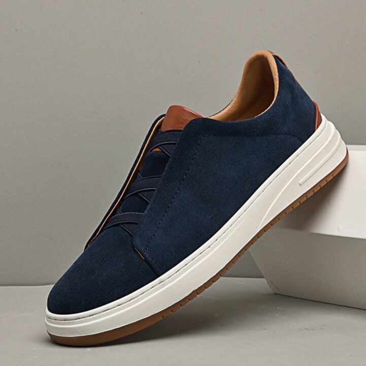 CHAUSSURES SANS LACETS EN DAIM POUR HOMME